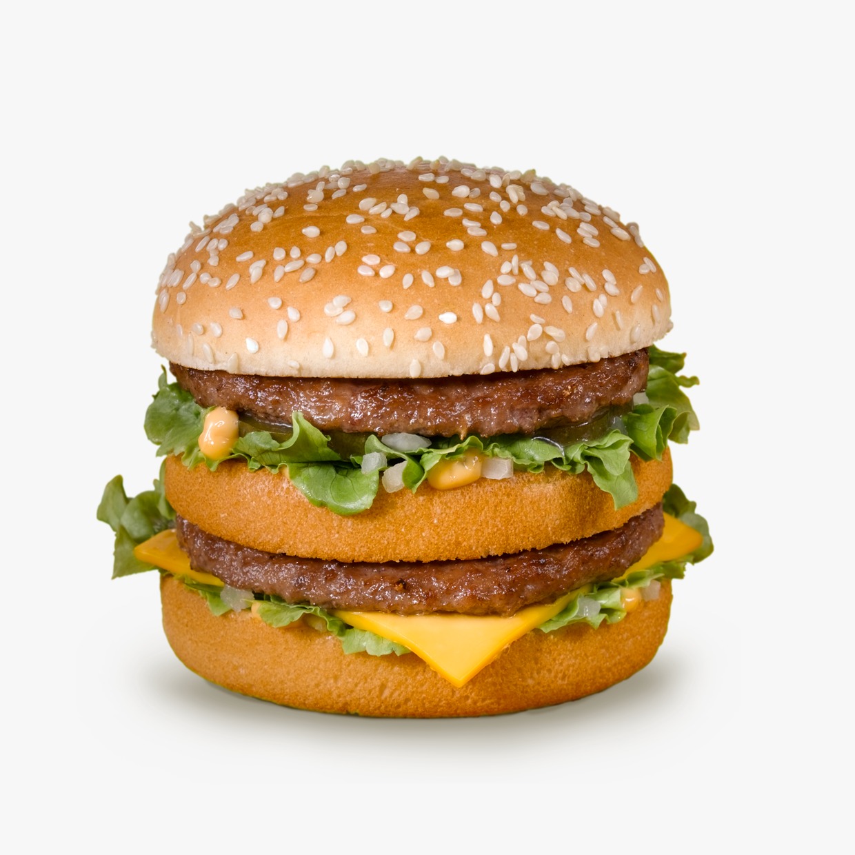 Beef burger double with cheese.